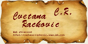 Cvetana Racković vizit kartica